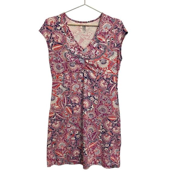 Title Nine Diamalete Athletic Mini Dress Paisley Size MED - Picture 1 of 7
